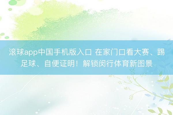 滚球app中国手机版入口 在家门口看大赛、踢足球、自便证明！解锁闵行体育新图景