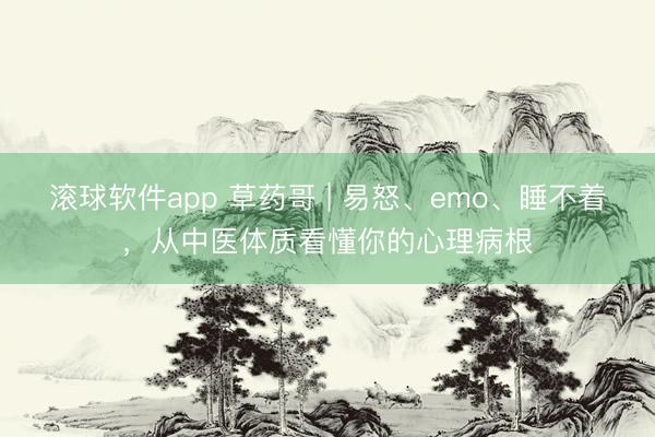 滚球软件app 草药哥 | 易怒、emo、睡不着，从中医体质看懂你的心理病根
