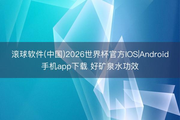 滚球软件(中国)2026世界杯官方IOS|Android手机app下载 好矿泉水功效