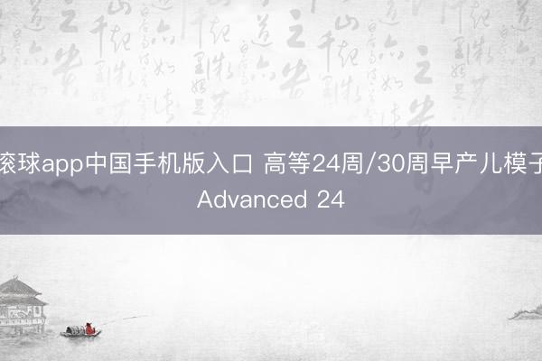 滚球app中国手机版入口 高等24周/30周早产儿模子Advanced 24
