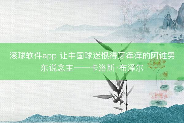 滚球软件app 让中国球迷恨得牙痒痒的阿谁男东说念主——卡洛斯·布泽尔