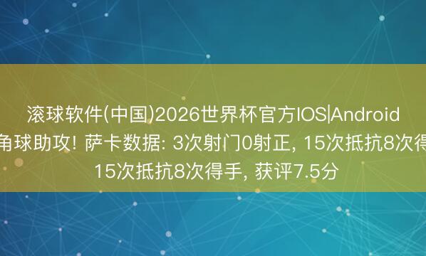 滚球软件(中国)2026世界杯官方IOS|Android手机app下载 角球助攻! 萨卡数据: 3次射门0射正， 15次抵抗8次得手， 获评7.5分
