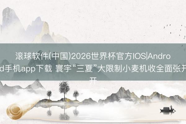 滚球软件(中国)2026世界杯官方IOS|Android手机app下载 寰宇“三夏”大限制小麦机收全面张开