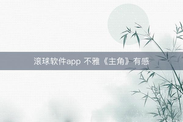 滚球软件app 不雅《主角》有感
