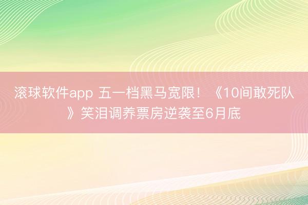 滚球软件app 五一档黑马宽限！《10间敢死队》笑泪调养票房逆袭至6月底