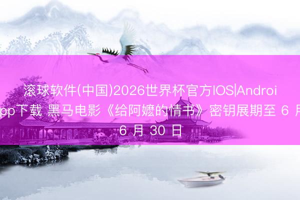 滚球软件(中国)2026世界杯官方IOS|Android手机app下载 黑马电影《给阿嬷的情书》密钥展期至 6 月 30 日