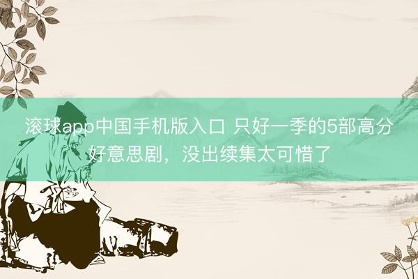 滚球app中国手机版入口 只好一季的5部高分好意思剧,没出续集太可惜了