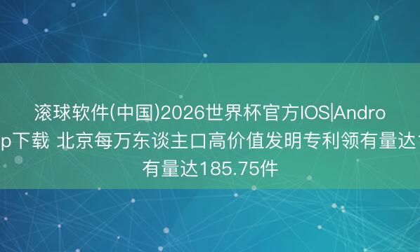滚球软件(中国)2026世界杯官方IOS|Android手机app下载 北京每万东谈主口高价值发明专利领有量达185.75件