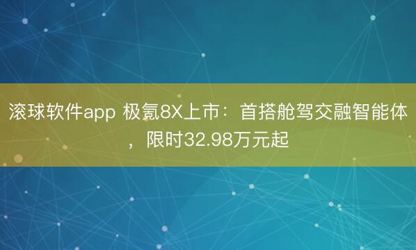 滚球软件app 极氪8X上市：首搭舱驾交融智能体，限时32.98万元起