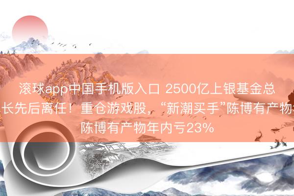 滚球app中国手机版入口 2500亿上银基金总司理、看守长先后离任！重仓游戏股，“新潮买手”陈博有产物年内亏23%